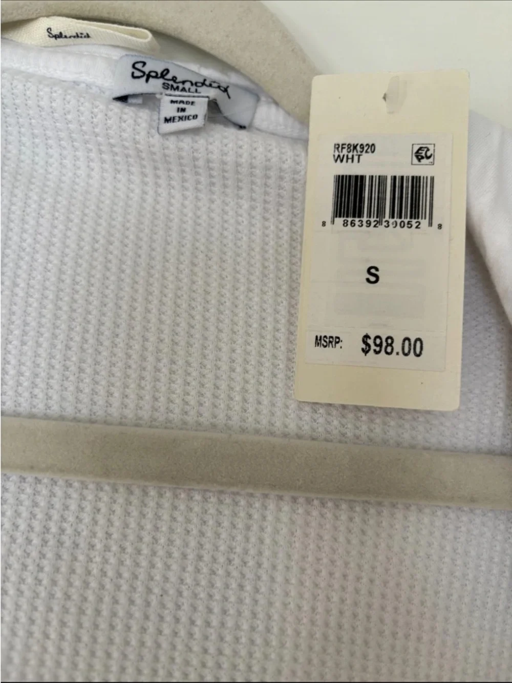 NWT $98 Splendid Thermal Cardigan with Hood, Size S - Picture 3 of 4